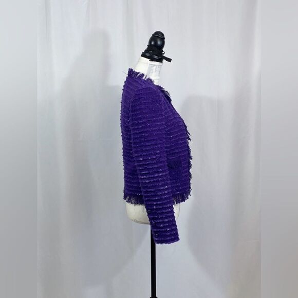 L'AGENCE Angelina Fringe Trim Blazer size 2 - Picture 10 of 14